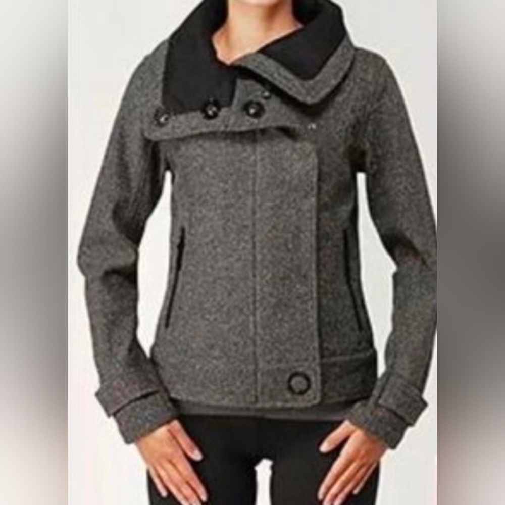 vintage Lululemon Audrey Brown Tweed Jacket Size 8
